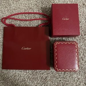 Cartier Earring Box with Shopping Bag